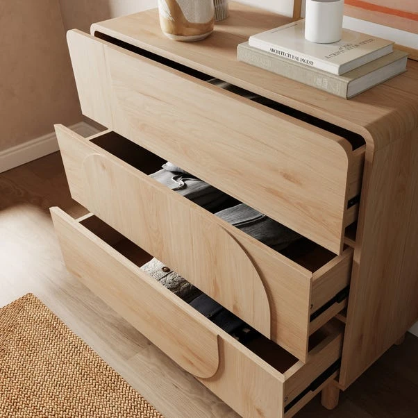 Aldo 3 Drawer Chest, Light Oak 5 Aldo 3 Drawer Chest, Light Oak - Image 3