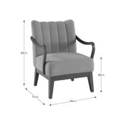 Delilah Velvet Scallop Armchair -Online Furniture Store 30899390 alt09