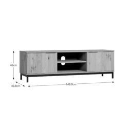 Reynolds Wide TV Unit For TVs Up To 60", Rustic Oak Effect -Online Furniture Store 30900993 alt09