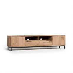 Reynolds Extra Wide TV Unit For TVs Up To 80", Rustic Oak Effect 17 Reynolds Extra Wide TV Unit For TVs Up To 80", Rustic Oak Effect -Online Furniture Store 30901016 alt06