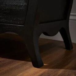 Keiko 2 Drawer Bedside Table, Black Mango Wood -Online Furniture Store 30901471 alt04