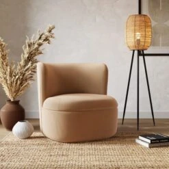 Modern Curves Velvet Occasional Chair