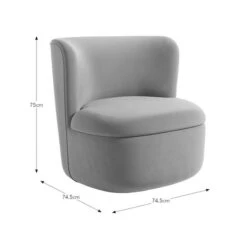 Modern Curves Velvet Occasional Chair -Online Furniture Store 30901490 alt09