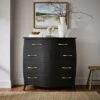 Keiko 5 Drawer Chest, Black Mango Wood -Online Furniture Store 30901776