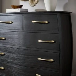 Keiko 5 Drawer Chest, Black Mango Wood -Online Furniture Store 30901776 alt03