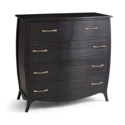 Keiko 5 Drawer Chest, Black Mango Wood -Online Furniture Store 30901776 alt05