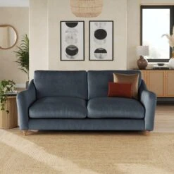 Hattie Matte Plush Velvet 3 Seater Sofa -Online Furniture Store 30901820
