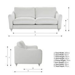 Hattie Matte Plush Velvet 3 Seater Sofa -Online Furniture Store 30901820 alt09