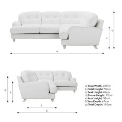 Martha Chunky Chenille Full Corner Sofa -Online Furniture Store 30901868 alt09