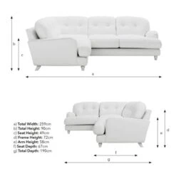 Martha Chunky Chenille Full Corner Sofa -Online Furniture Store 30901869 alt09