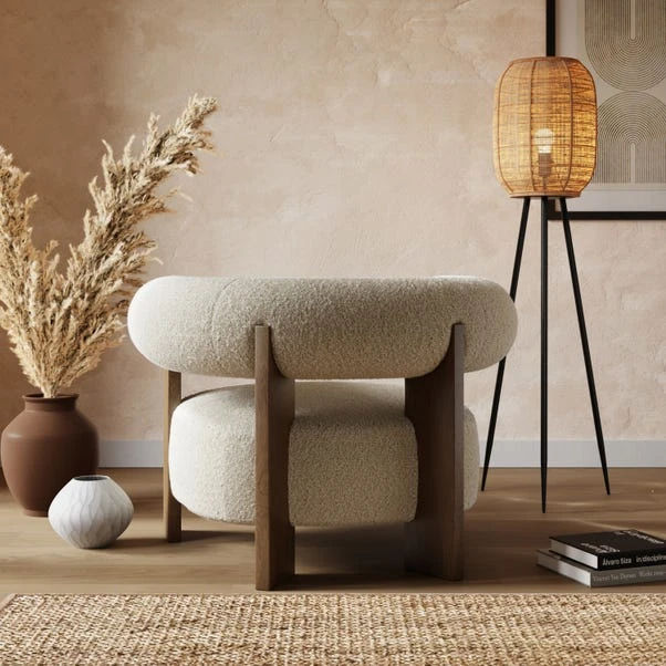 Fallon Tonal Boucle Bolster Accent Chair 4 Fallon Tonal Boucle Bolster Accent Chair - Image 2