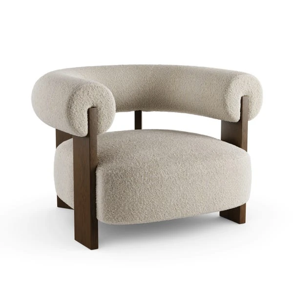 Fallon Tonal Boucle Bolster Accent Chair 9 Fallon Tonal Boucle Bolster Accent Chair - Image 7