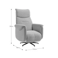 Silas Fabric Recline Swivel Chair -Online Furniture Store 30903913 alt09