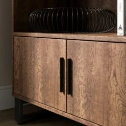 Freddie Low Bookcase, Rustic Wood Effect -Online Furniture Store 30904866 alt03