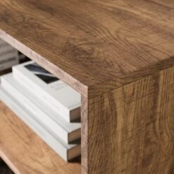 Freddie Low Bookcase, Rustic Wood Effect -Online Furniture Store 30904866 alt05