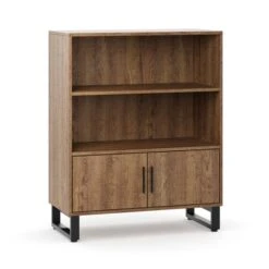 Freddie Low Bookcase, Rustic Wood Effect -Online Furniture Store 30904866 alt06