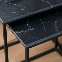 Daphne Square Nest Of 2 Tables, Real Marble -Online Furniture Store 30906193 alt02