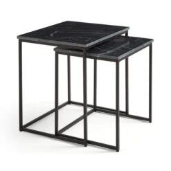 Daphne Square Nest Of 2 Tables, Real Marble -Online Furniture Store 30906193 alt04