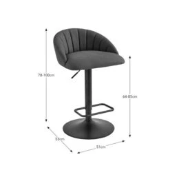 Lowen Adjustable Bar Stool, Faux Leather -Online Furniture Store 30907959 alt09