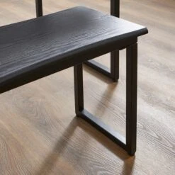 Ronan 4 Seater Wave Edge Dining Table And Bench Set -Online Furniture Store 30908066 alt03