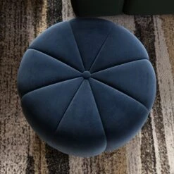 Pumpkin Velvet Footstool 17 Pumpkin Velvet Footstool -Online Furniture Store 30909071 alt03