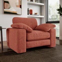 Magnus Soft Textured Chenille Snuggle Sofa -Online Furniture Store 30909955