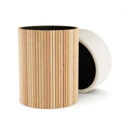 Amari Fluted Wooden Storage Footstool With Natural Flatweave Top -Online Furniture Store 30910750 alt07