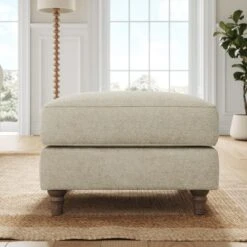 Flori Soft Chenille Footstool -Online Furniture Store 30911059 alt01