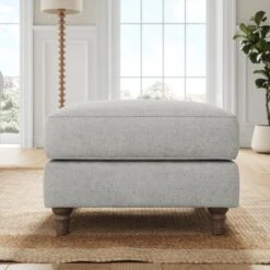 Flori Soft Chenille Footstool -Online Furniture Store 30911069 alt01