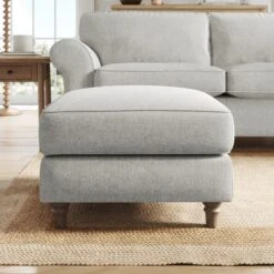 Flori Soft Chenille Footstool -Online Furniture Store 30911069 alt02