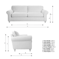 Flori Soft Chenille 4 Seater Sofa -Online Furniture Store 30911073 alt09