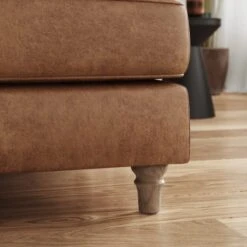 Flori Arizona Faux Leather Footstool -Online Furniture Store 30911099 alt03