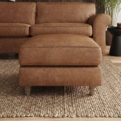 Flori Arizona Faux Leather Footstool -Online Furniture Store 30911099 alt04