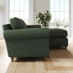 Flori Tonal Plush Chenille Corner Chaise Sofa -Online Furniture Store 30911144 alt01