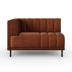 Amali Corner Dining Bench, Matte Plush Velvet -Online Furniture Store 30912432 alt04