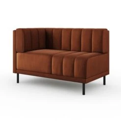 Amali Corner Dining Bench, Matte Plush Velvet -Online Furniture Store 30912432 alt05