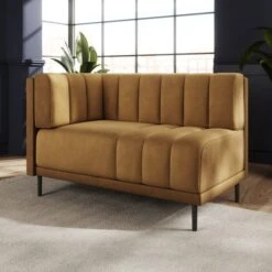 Amali Corner Dining Bench, Matte Plush Velvet -Online Furniture Store 30912433 alt01