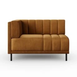 Amali Corner Dining Bench, Matte Plush Velvet -Online Furniture Store 30912433 alt04