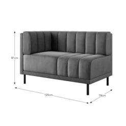 Amali Corner Dining Bench, Matte Plush Velvet -Online Furniture Store 30912433 alt09