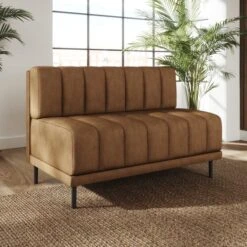 Amali Long Dining Bench, Faux Leather -Online Furniture Store 30912446 alt01