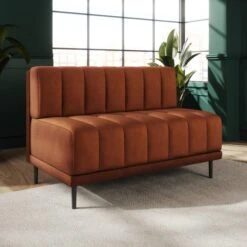 Amali Long Dining Bench, Matte Plush Velvet -Online Furniture Store 30912451 alt01