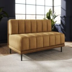 Amali Long Dining Bench, Matte Plush Velvet -Online Furniture Store 30912452 alt01