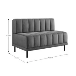 Amali Long Dining Bench, Matte Plush Velvet -Online Furniture Store 30912452 alt09