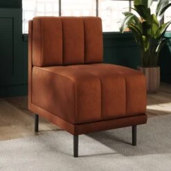 Amali Small Dining Bench, Matte Plush Velvet -Online Furniture Store 30912470 alt01