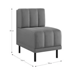 Amali Small Dining Bench, Matte Plush Velvet -Online Furniture Store 30912472 alt09