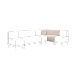 Mae Corner Dining Bench, Textured Weave -Online Furniture Store 30912496