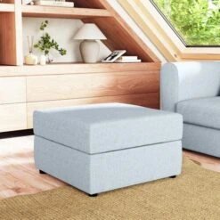 Square Soft Texture Storage Footstool -Online Furniture Store 30914148