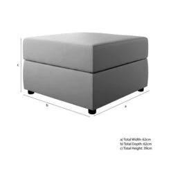 Square Soft Texture Storage Footstool -Online Furniture Store 30914149 alt09