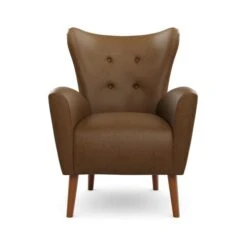 Sven Faux Leather Modern Wing Chair -Online Furniture Store 30914726 alt06
