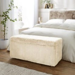 Elysia End Of Bed Ottoman, Faux Fur 36 Elysia End Of Bed Ottoman, Faux Fur -Online Furniture Store 30914894